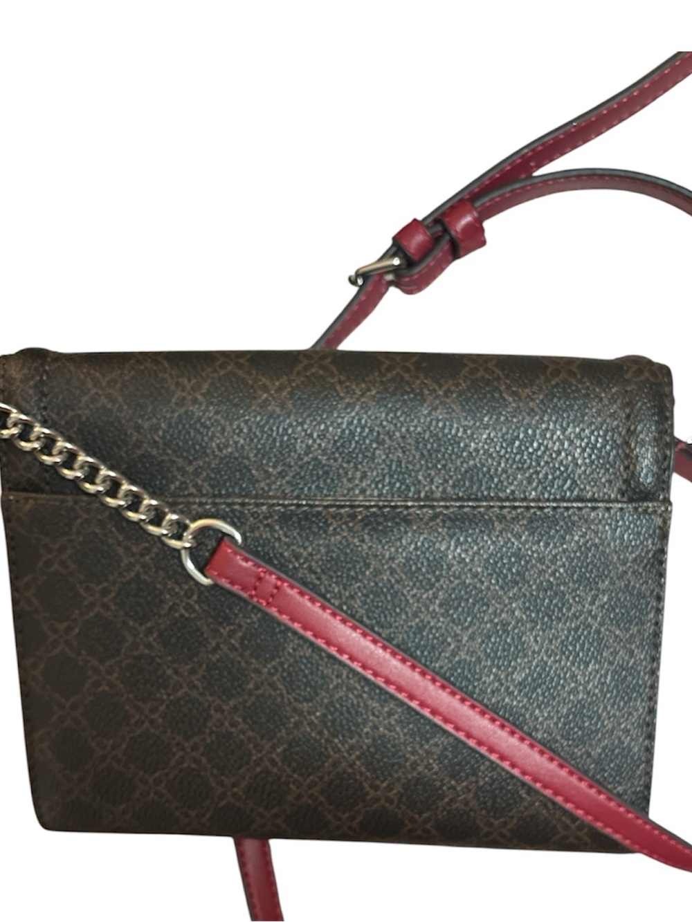 🎉BOGO 1/2 🎉Nine West Black Clutch with Burgundy Strap Accent - Picture 2 of 4